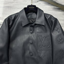 JAQUETA COURO LV ALL BLACK