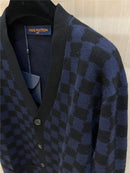 SWEATER LV CHECKED BLUE