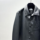 JAQUETA COURO LV ALL BLACK