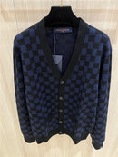 SWEATER LV CHECKED BLUE
