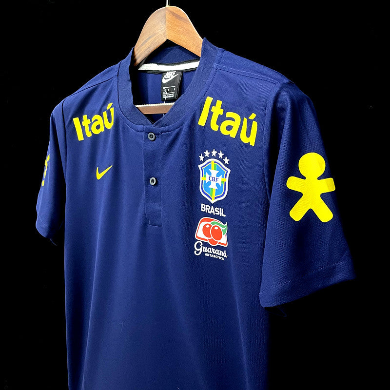 CAMISA BRASIL PRE JOGO ROYAL BLUE