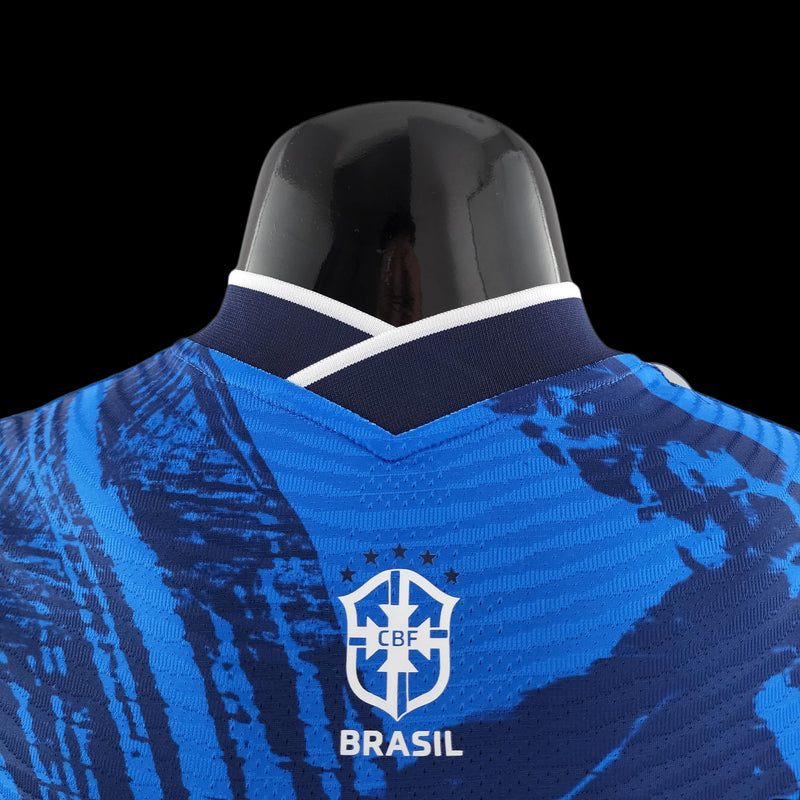 CAMISA BRASIL BLUE PALM PLAYER VERSION