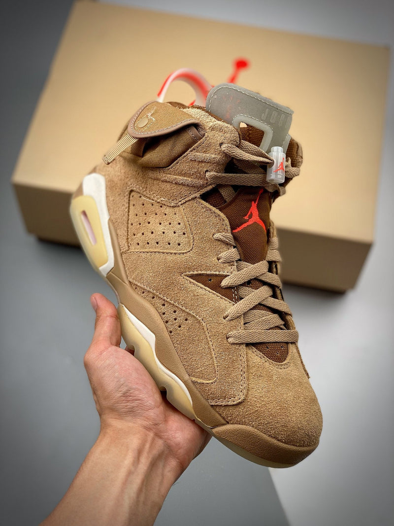 Tênis Nike Air Jordan 6 Retro SP British Khaki Travis Scott