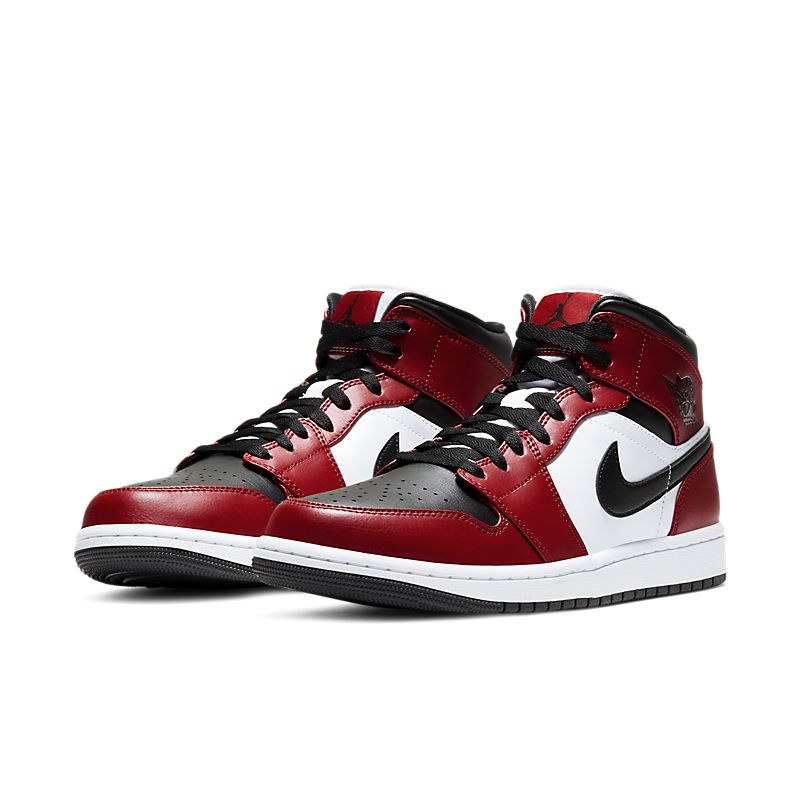 Tênis Nike Air Jordan 1 Mid Chicago Black Toe