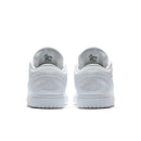 Tênis Nike Air Jordan 1 Low Triple White Logo (GS)
