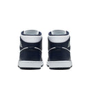 Tênis Nike Air Jordan 1 Mid White Metallic Gold Obsidian