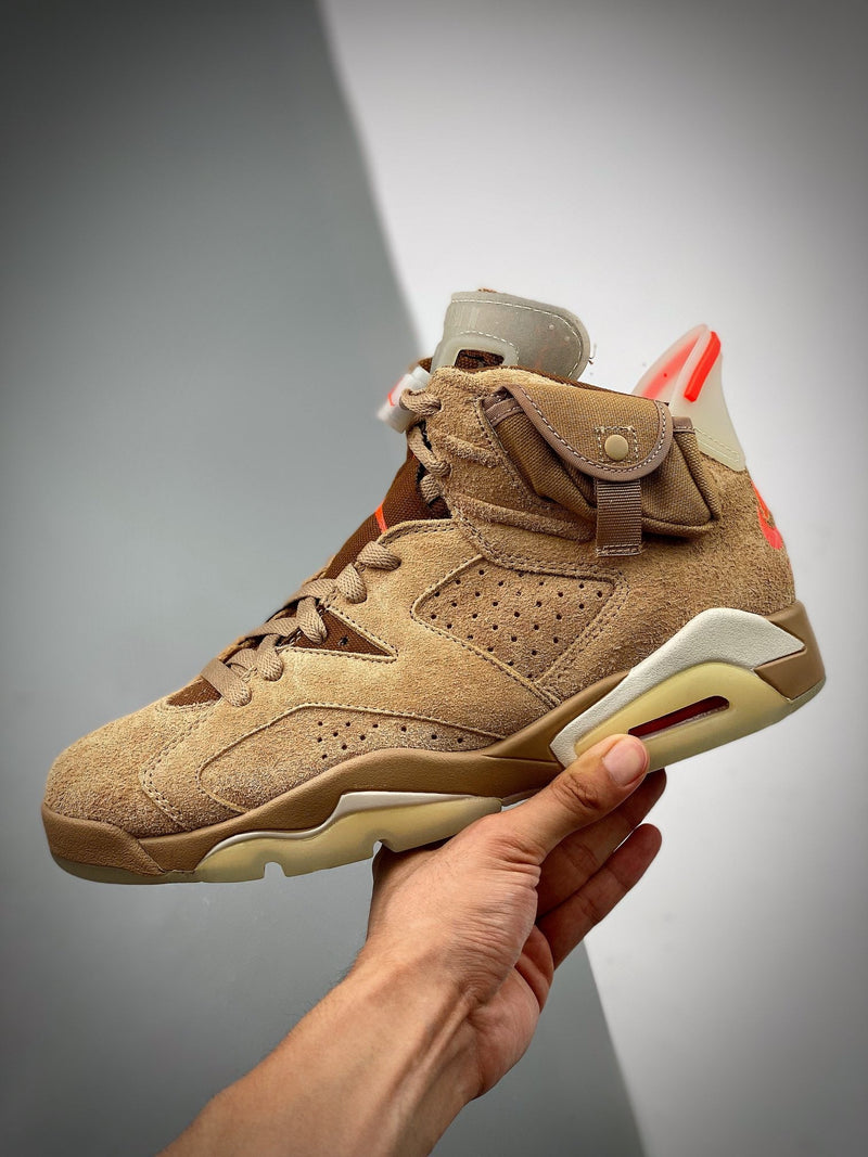 Tênis Nike Air Jordan 6 Retro SP British Khaki Travis Scott