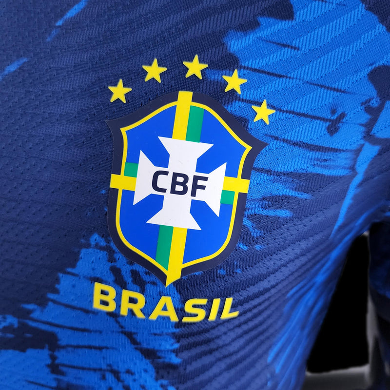 CAMISA BRASIL BLUE PALM PLAYER VERSION