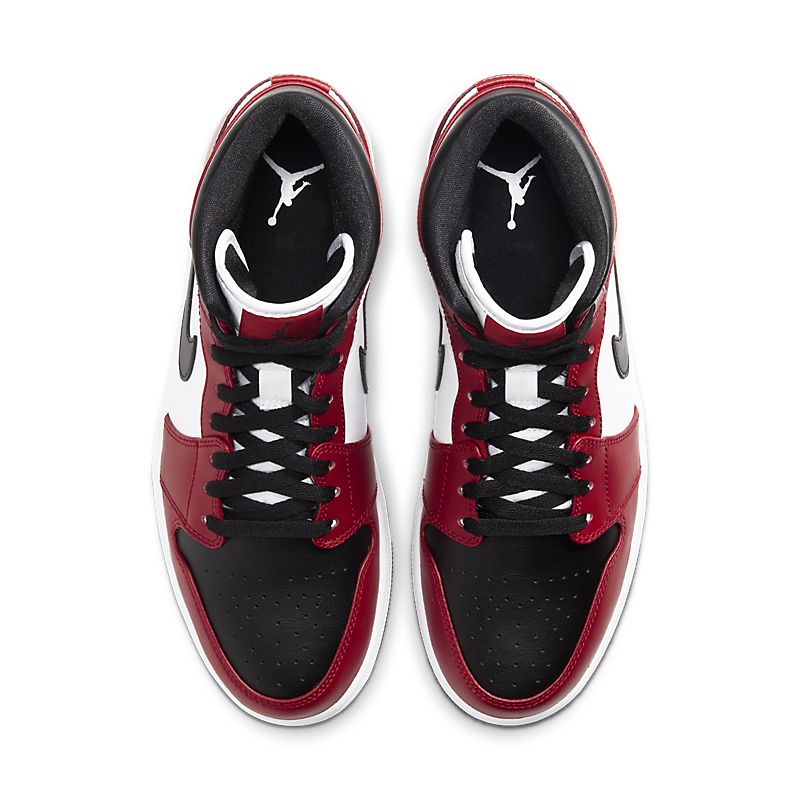 Tênis Nike Air Jordan 1 Mid Chicago Black Toe