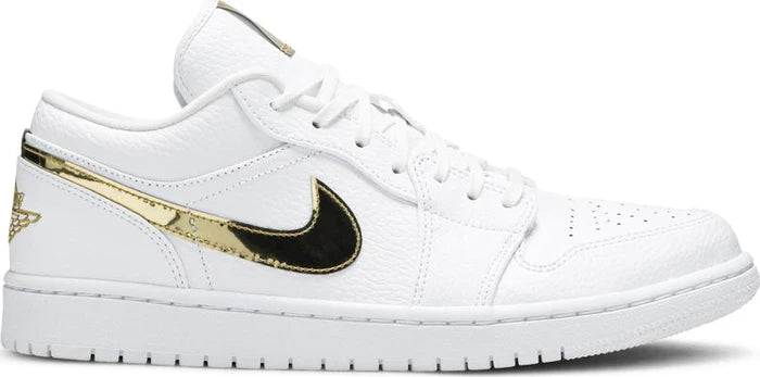 Tênis Nike Air Jordan 1 Retro Low 'White Metallic Gold'