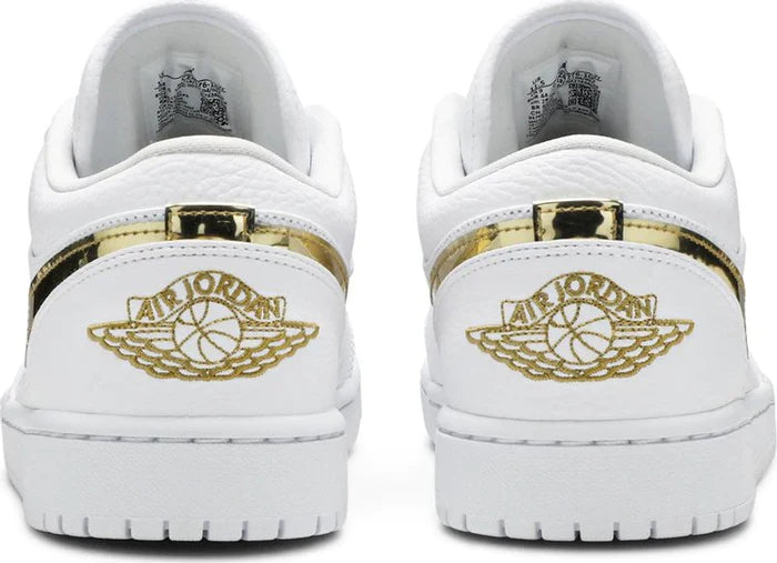 Tênis Nike Air Jordan 1 Retro Low 'White Metallic Gold'