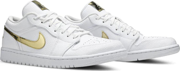 Tênis Nike Air Jordan 1 Retro Low 'White Metallic Gold'