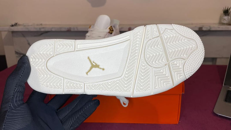 JORDAN 4 GOLD WHITE