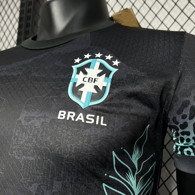 CAMISA BRASIL BLACK LEOPARD