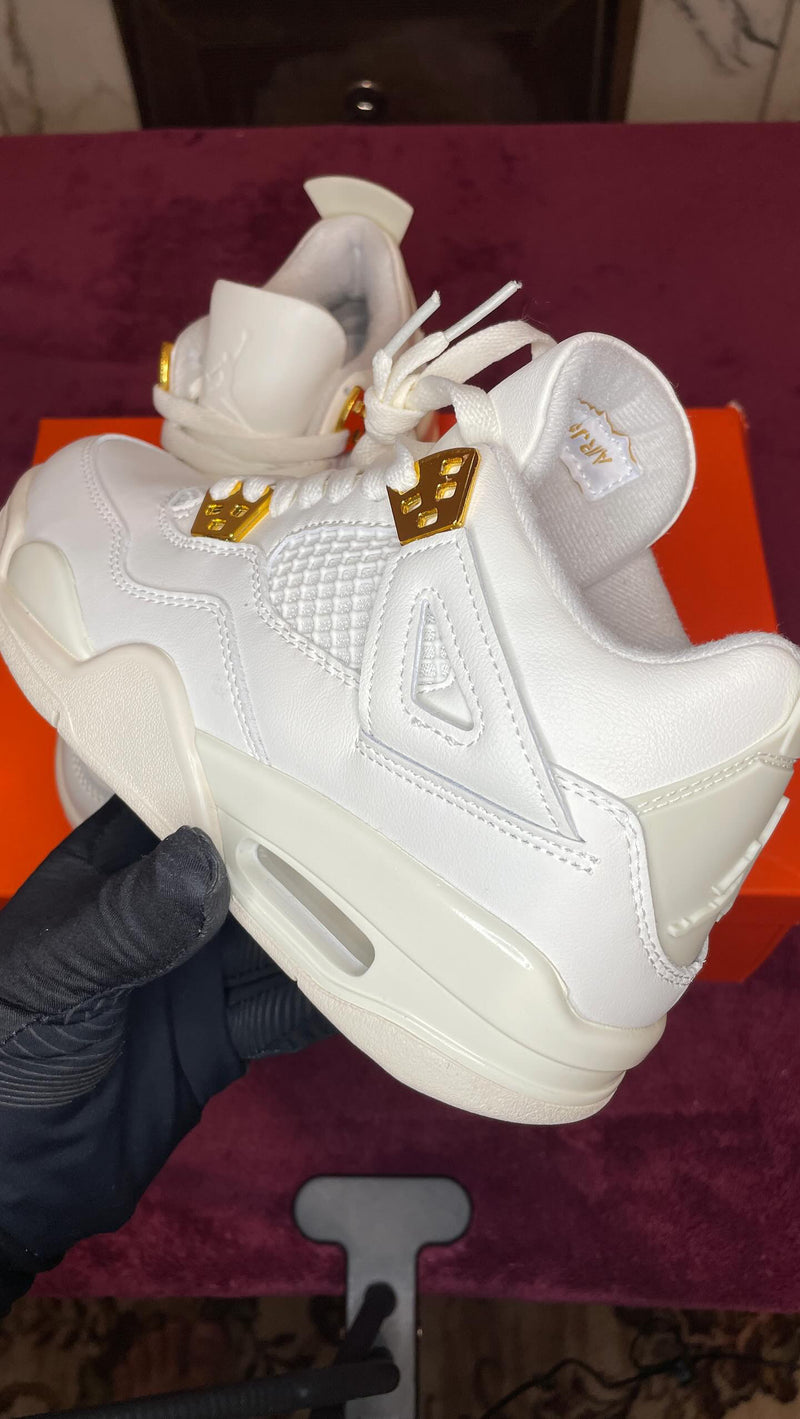 JORDAN 4 GOLD WHITE