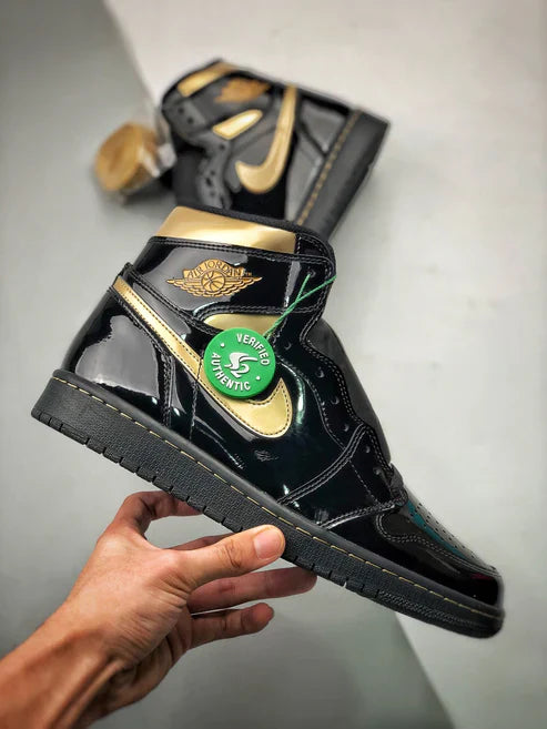 Tênis Nike Air Jordan 1 High "Black Gold"