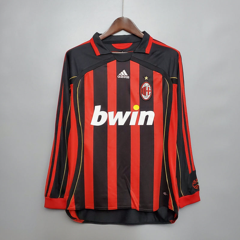 Camisa Milan Titular 06/07 - Versão Retro Manga Comprida