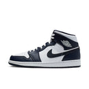 Tênis Nike Air Jordan 1 Mid White Metallic Gold Obsidian