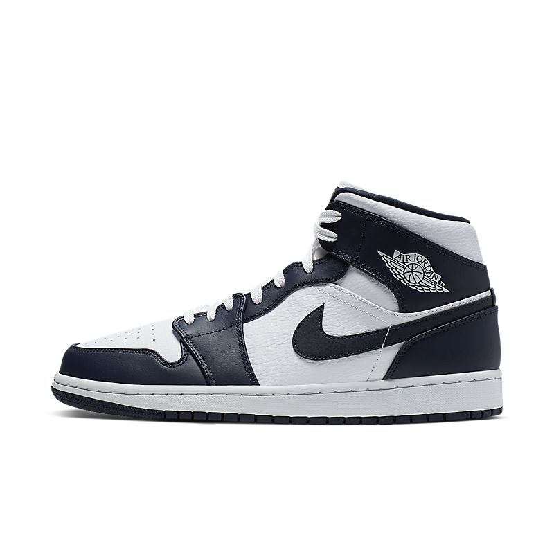 Tênis Nike Air Jordan 1 Mid White Metallic Gold Obsidian