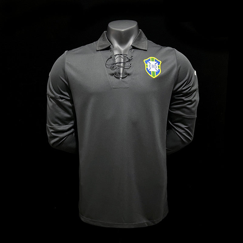 CAMISA BRASIL FULL BLACK LONG SLEEVE