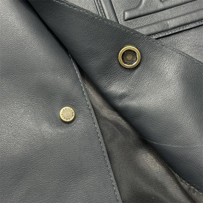JAQUETA COURO LV ALL BLACK